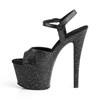 Pleaser - SKY309MMG Sandale à bride à la cheville, Pole dance chaussures - Chaussures de pole dance - Noir Product image
